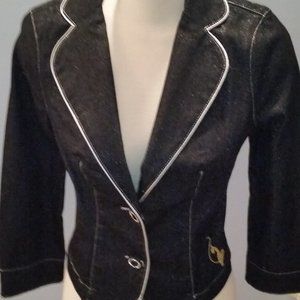 Vintage Baby Phat sparkly dark denim jacket NWOT